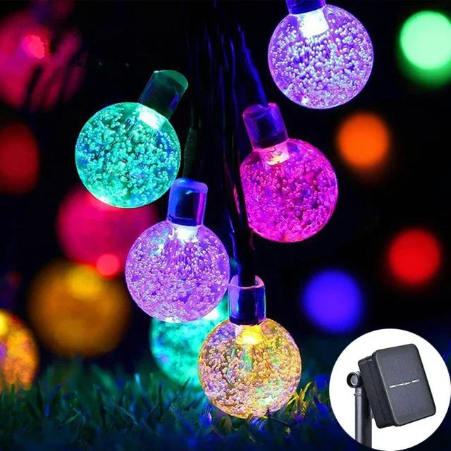 SolarGlow Crystal String Lights