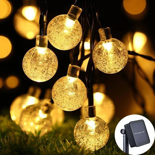 SolarGlow Crystal String Lights