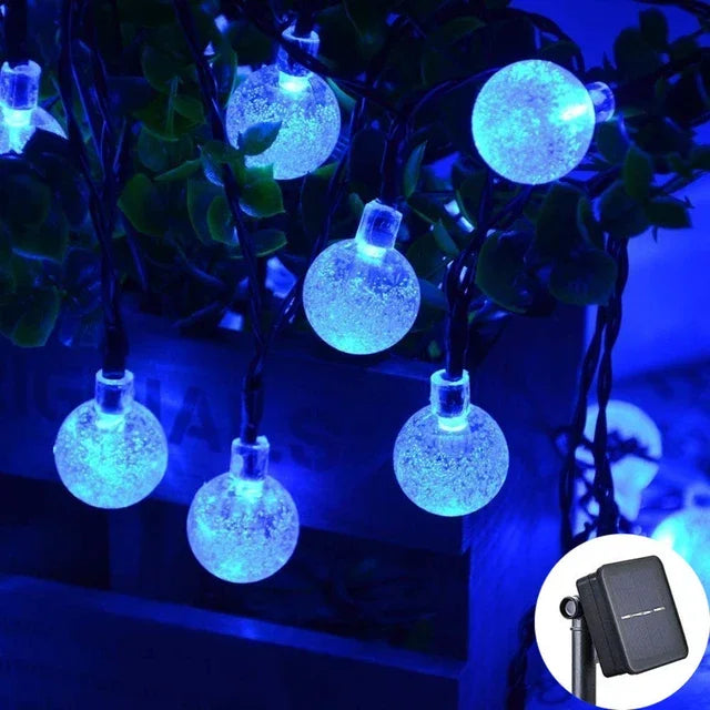 SolarGlow Crystal String Lights