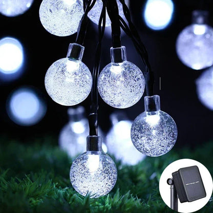 SolarGlow Crystal String Lights